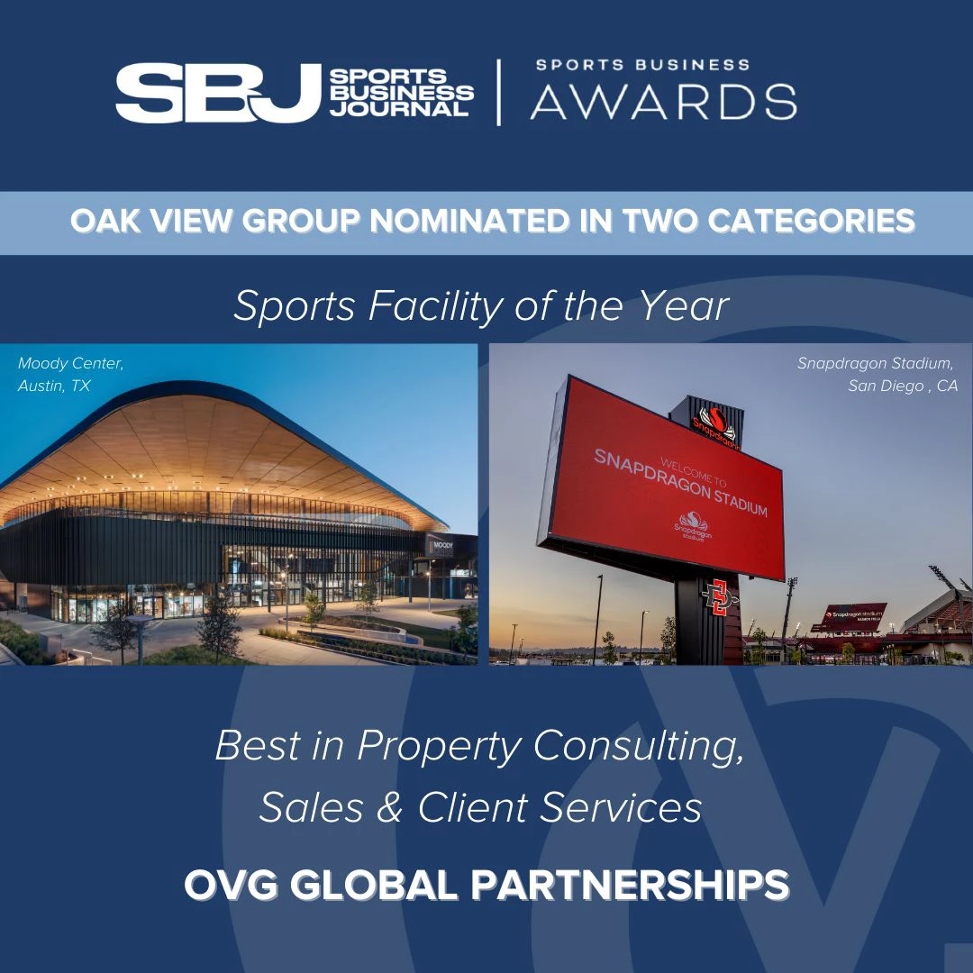OVG Nominated in Two Categories for Sports Business Journal’s 2023 Sports Business Awards: